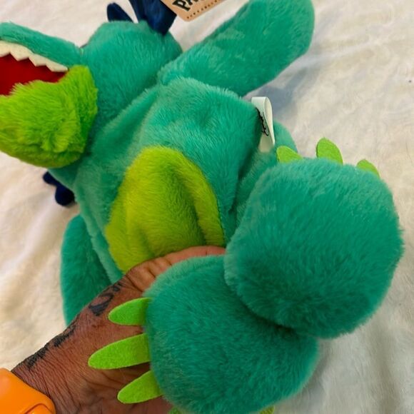 Backpack Dragon Dinosaur Plush Soft Textured Green main image 4
